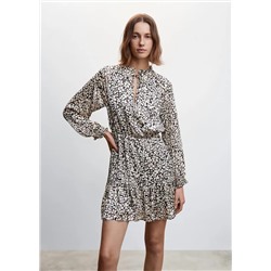 Vestido floral volantes -  Mujer | MANGO OUTLET España
