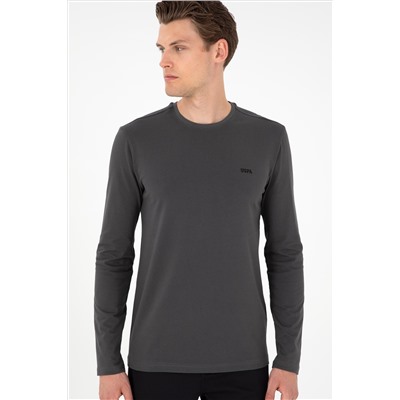 Erkek Antrasit Basic Sweatshirt