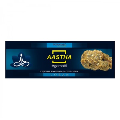 PATANJALI Aastha Agarbatti Loban  Благовоние Лобан 18шт