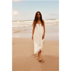 VESTIDO MIDI BORDADOS PERFORADOS