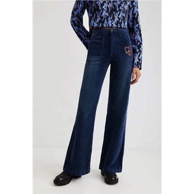 Pantalón wide leg slim
