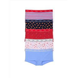 PINK 5-Pack Logo Cotton Boyshort Panties