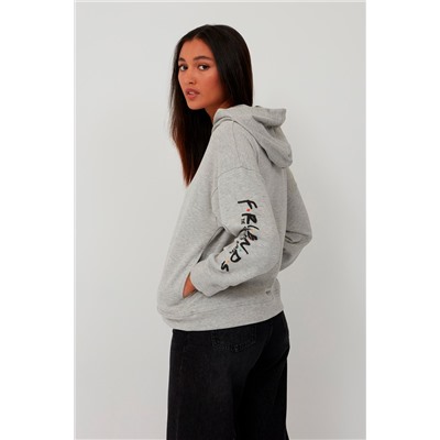 Sudadera con capucha Gris claro jaspeado