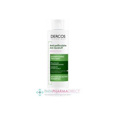 Vichy Dercos Anti-Pelliculaire Shampooing Traitant Cuir Chevelu Sensible 200ml