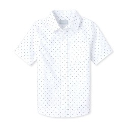 Boys Triangle Poplin Button Down Shirt