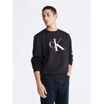 Monogram Logo Fleece Crewneck Sweatshirt