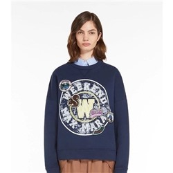 Женская толстовка / свитшот с очень интересными нашивками в ретро стиле   MaxMar*a ОРИГИНАЛ!