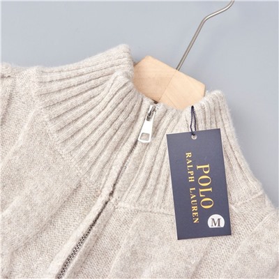 Вязаный кардиган на молнии с воротником-стойкой  RALPH LAURE*N ОРИГИНАЛ!