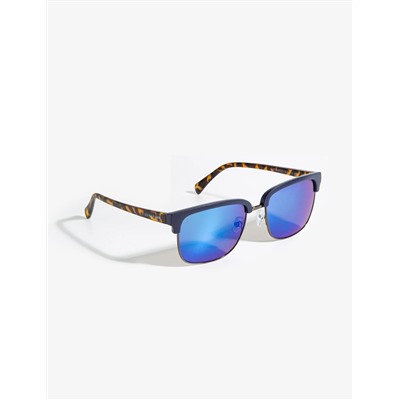 METAL RECTANGULAR TOP RIM AVIATOR SUNGLASSES