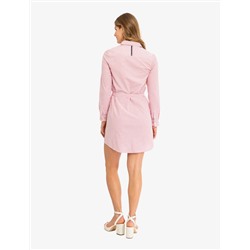 STRIPED MULTI-COLORED LOGO OXFORD DRESS
