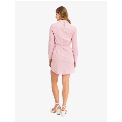 STRIPED MULTI-COLORED LOGO OXFORD DRESS