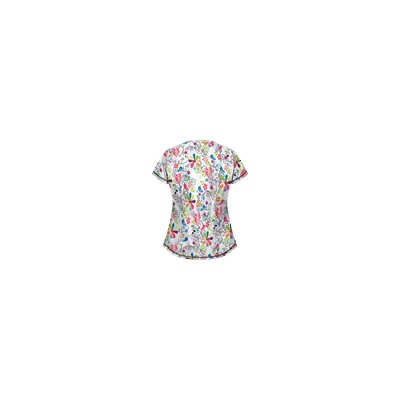 UA Song From the Heart Black Print Scrub Top
