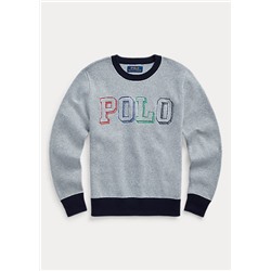 Boys 8-20 Logo Cotton Sweater