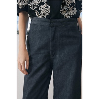 ZW COLLECTION WIDE-LEG MID-RISE JEANS