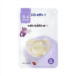 Анатомическая соска силиконовая +0 до 6 месяцев Deliplus