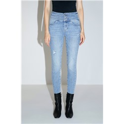 Vaquero skinny fit de tiro alto Azul claro
