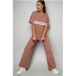 Женский костюм оверсайз из футера двухнитки Happyfox