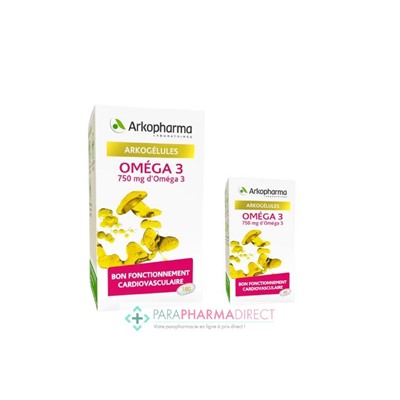 ArkoPharma ArkoGélules - Oméga 3 - Bon Fonctionnement Cardiovasculaire - 180+60 capsules OFFERTES