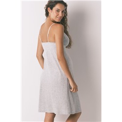 Camisón técnico "maternity" pointelle gris