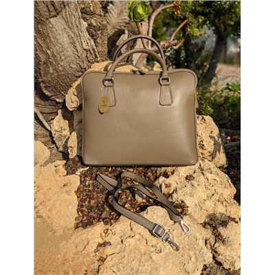 Ab. Z. PELLE · PORTATEL/2 napa (1210) taupe+CINTURON BOLSOS (110)-6 (2) АКЦИЯ