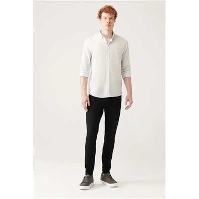 Avva Erkek Siyah Eskitme Yıkamalı Esnek Ekstra Slim Fit Dar Kesim Jean Pantolon E003513