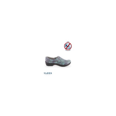 Klogs Mission Ladies Leather Slip-On Clog "Teal/Purple"