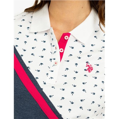 DITSY DIAGONAL COLORBLOCK POLO SHIRT (Classic Navy)