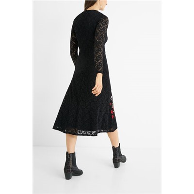 Vestido encaje flores
