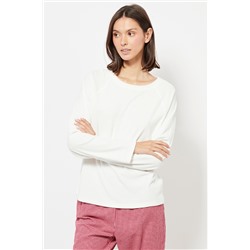 Camiseta de pijama relaxed fit de terciopelo - Blanco