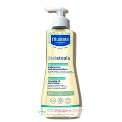 Mustela Stelatopia - Huile Lavante Anti-Démangeaisons - Peau Très Sèche à Atopique - 500ml