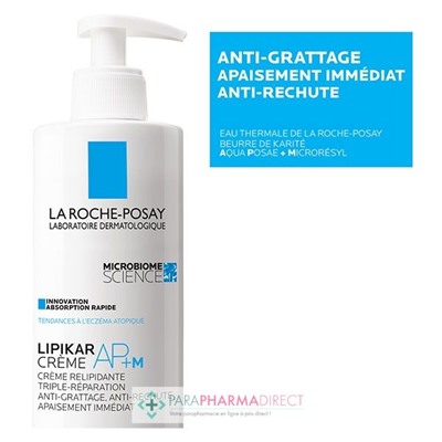 La Roche Posay Lipikar Crème AP+M - Crème Relipidante Triple Réparation 400ml