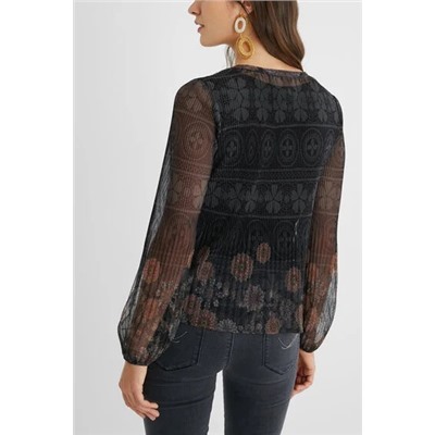 Camisa plisada mandalas