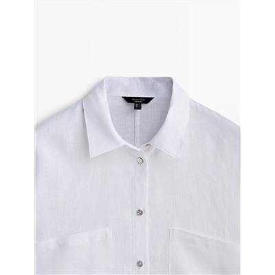 CAMISA 100% LINO BOLSILLOS