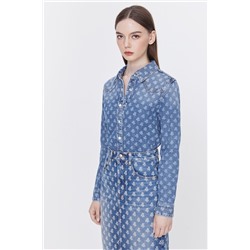 Camisa vaquera Azul claro y crudo