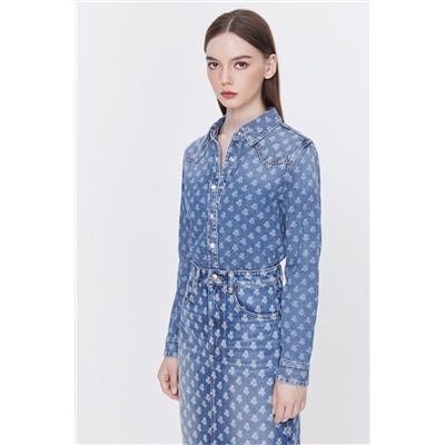 Camisa vaquera Azul claro y crudo