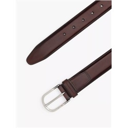 Round Buckle Leather Belt