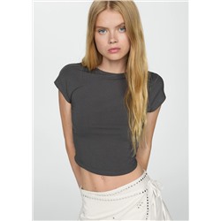 Camiseta crop algodón