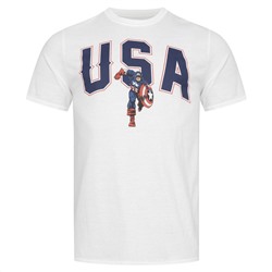 Captain America MARVEL USA Herren T-Shirt FBMTS778WHT