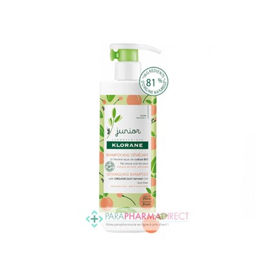 Klorane Junior Shampoing Démêlant à l'Avoine BIO Senteur Pêche 500ml