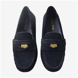 Mi*u Mi*u  👟   женские лоферы из натуральной замши и воловьей кожи, мягкие и очень удобные ✔️ отшиты из остатков оригинальных тканей✔️