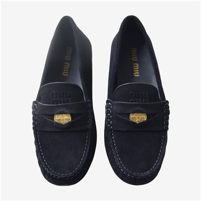 Mi*u Mi*u  👟   женские лоферы из натуральной замши и воловьей кожи, мягкие и очень удобные ✔️ отшиты из остатков оригинальных тканей✔️