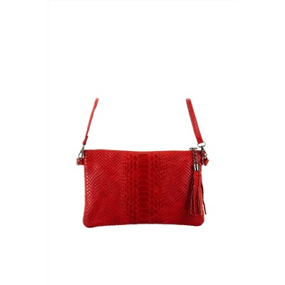 Bandolera de piel Rojo y plateado - Firenze Artegiani