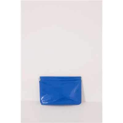 Mini monedero charol azul