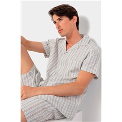 Pijama Blanco y gris oscuro