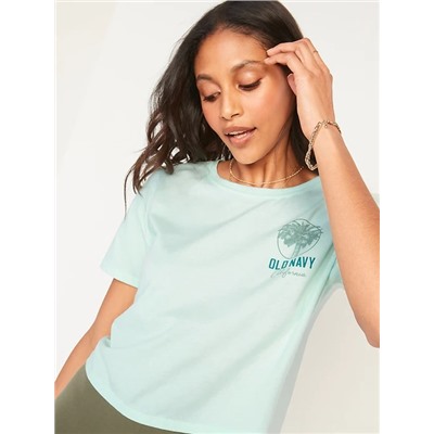 Logo-Graphic Crop T-Shirt for Women