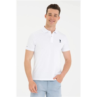 Erkek Beyaz Basic Polo Yaka Tişört