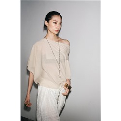 PLAIN KNIT LAYERED TOP