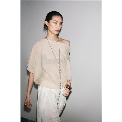 PLAIN KNIT LAYERED TOP
