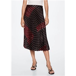 Falda plisada estampada -  Mujer | MANGO OUTLET Melilla