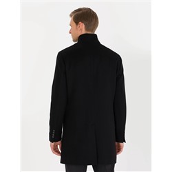 Siyah Slim Fit Palto